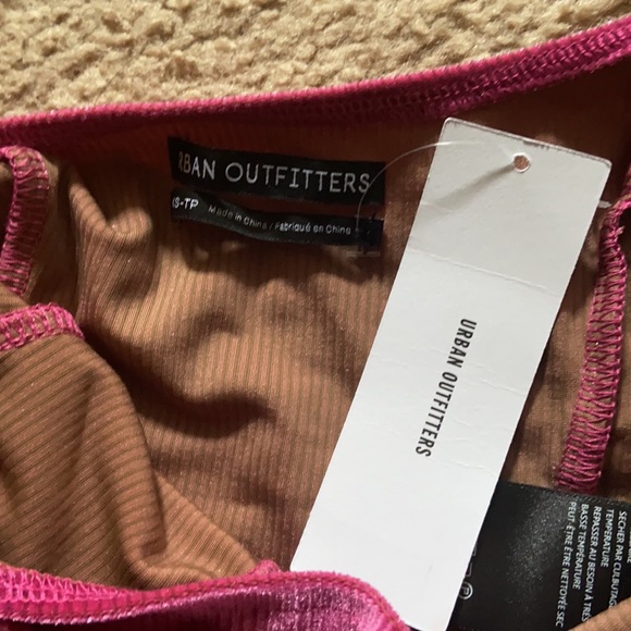 Urban Outfitters Tops | Urban Outfitters Xs Pink Velvet Crop Top | Poshmark